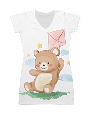 Funny animals bear watercolor-6 All-over Dress thumbnail