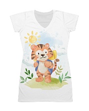 cat camping watercolor All-over Dress thumbnail