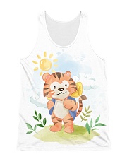 cat camping watercolor All-over Unisex Tank thumbnail