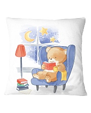 bear book watercolor Square Pillowcase thumbnail