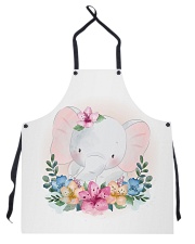 Funny animals elephant watercolor Apron thumbnail