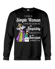 Simple Woman Sarcasm Crewneck Sweatshirt front