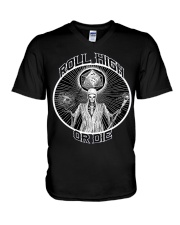 D20 Reaper Roll High or Die d n d Dungeons and D V-Neck T-Shirt thumbnail