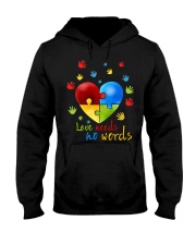 AUTISM I AM HIS VOICE HE IS MY HEART Hooded Sweatshirt thumbnail