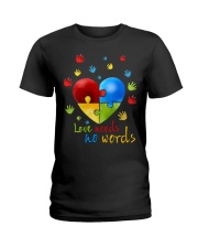 AUTISM I AM HIS VOICE HE IS MY HEART Ladies T-Shirt thumbnail