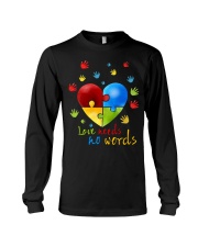 AUTISM I AM HIS VOICE HE IS MY HEART Long Sleeve Tee thumbnail