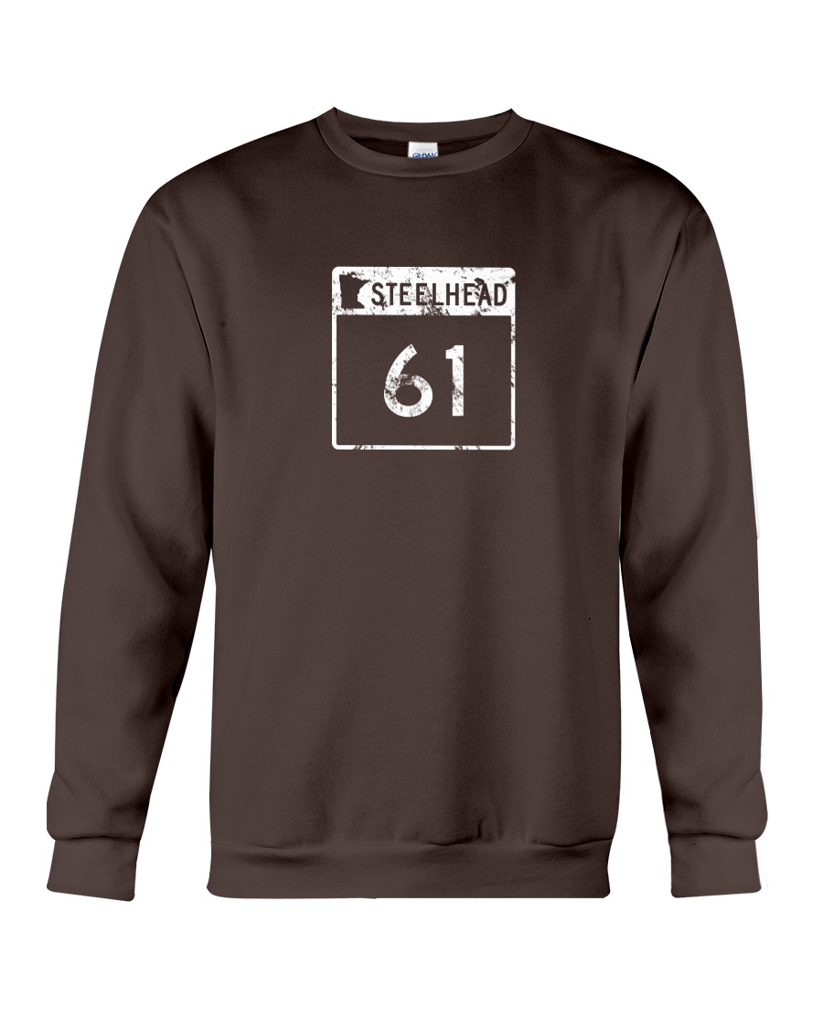 Steelhead 61 - White Distressed Logo Apparel Crewneck Sweatshirt