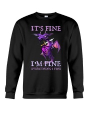 It's fine I'm fine Crewneck Sweatshirt tile