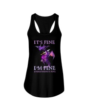 It's fine I'm fine Ladies Flowy Tank tile