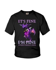 It's fine I'm fine Youth T-Shirt tile