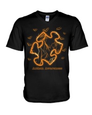 Autism awareness V-Neck T-Shirt tile