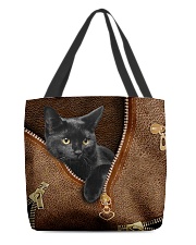 Black cat pouch All-Over Tote tile