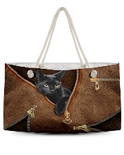 Black cat pouch Weekender Tote tile