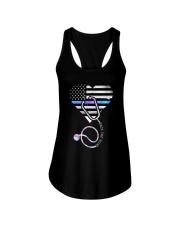 Back the blue Ladies Flowy Tank tile