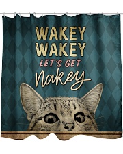 Wakey let's get nakey Shower Curtain front