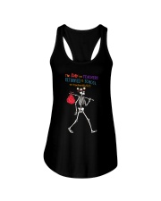 The day the teachers Ladies Flowy Tank tile