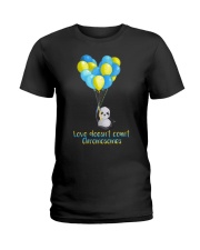 Never give up Ladies T-Shirt tile