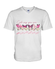 God say you are V-Neck T-Shirt tile