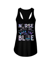Nurses back the blue Ladies Flowy Tank tile