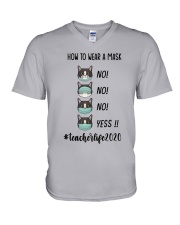 Teacher life 2020 V-Neck T-Shirt tile
