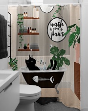 Wash your paws Shower Curtain aos-shower-curtains-71x74-lifestyle-front-04