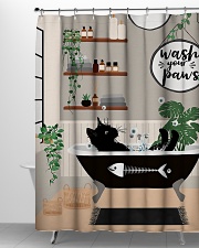 Wash your paws Shower Curtain aos-shower-curtains-71x74-lifestyle-front-06