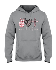 Peace love God Hooded Sweatshirt tile