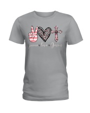 Peace love God Ladies T-Shirt tile