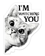 I'm watching you Sticker - Single (Vertical) front