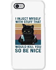 I inject myself with stuff Phone Case tile