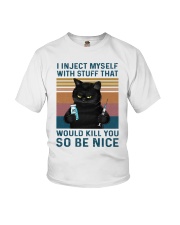 I inject myself with stuff Youth T-Shirt tile