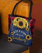 Just a girl who loves Sunflowers All-over Tote aos-all-over-tote-lifestyle-front-02