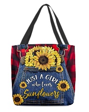 Just a girl who loves Sunflowers All-over Tote front