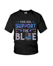 This girl support the blue Youth T-Shirt tile