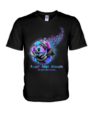Accept Adapt Advocate V-Neck T-Shirt tile