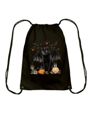 Black cat Halloween Drawstring Bag tile
