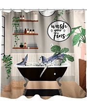 Wash your fins Shower Curtain front
