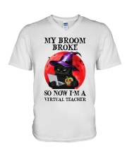 Virtual teacher V-Neck T-Shirt tile