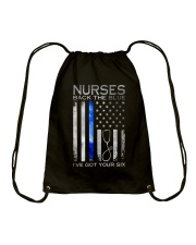 Nurses back the blue Drawstring Bag tile