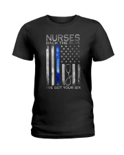 Nurses back the blue Ladies T-Shirt tile