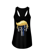Hair skull Ladies Flowy Tank tile
