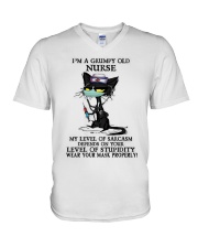 Wear your mask properly V-Neck T-Shirt tile