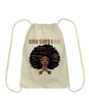 God say I am Drawstring Bag tile