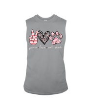 Peace love cat mom Sleeveless Tee tile