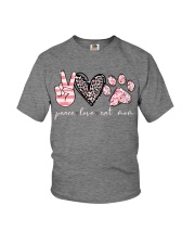 Peace love cat mom Youth T-Shirt tile