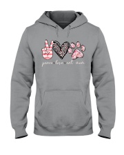 Peace love cat mom Hooded Sweatshirt tile