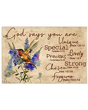 God says you are 17x11 Poster front