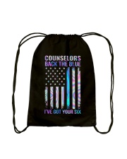 Counselors back the blue Drawstring Bag tile
