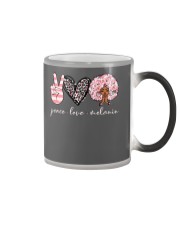 Peace love melanin Color Changing Mug tile