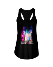 Here for the Cats Humans are Gross Ladies Flowy Tank tile